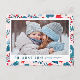 Postal Festiva Navidades florales baratos escandinavos