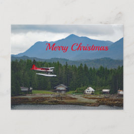 Postal Festiva Navidades fotográficos de Alaska Floatplane
