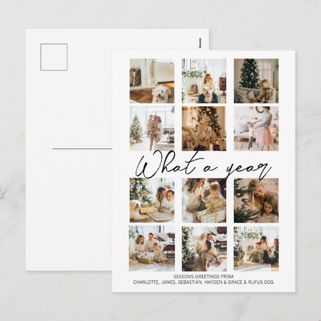 Postal Festiva Navidades fotográficos de qué año se personalizan (Anverso / Reverso)