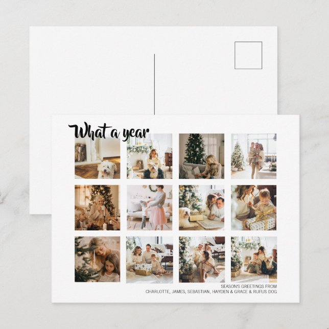 Postal Festiva Navidades fotográficos de qué año se personalizan (Anverso / Reverso)