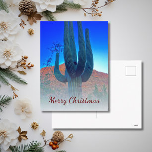 Postal Festiva Navidades fotográficos del suroeste de Cactus en e
