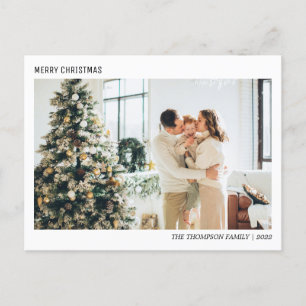 Postal Festiva Navidades fotográficos Minimalistas simples