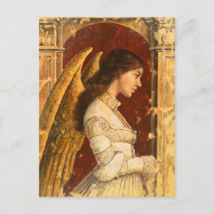 Postal Festiva Navidades Fresco Angel