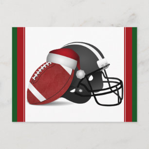 Postal Festiva Navidades Fútbol Y Casco
