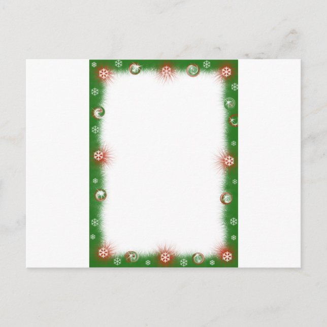 Postal Festiva Navidades Garland Fuzzy Border (Anverso)