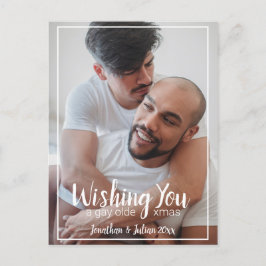 Postal Festiva Navidades Gay Olde en feriado LGBTQ