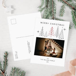 Postal Festiva Navidades geométricos modernos foto