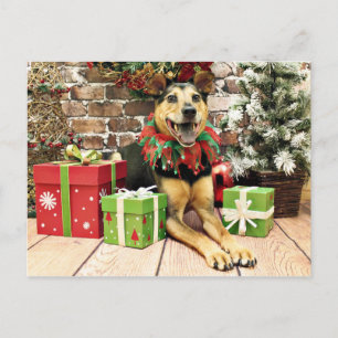 Postal Festiva Navidades - German Shepherd X - Bailey