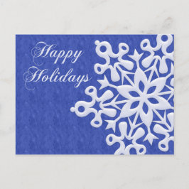 Postal Festiva Navidades gigantes de copo de nieve en postcar