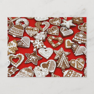 Postal Festiva Navidades Gingerbread Cookies Postcard