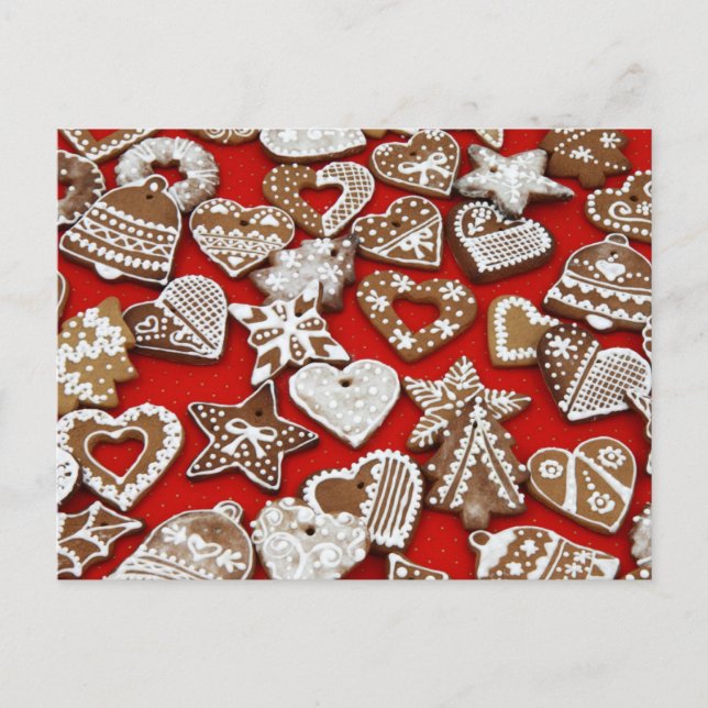 Postal Festiva Navidades Gingerbread Cookies Postcard (Anverso)