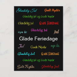 Postal Festiva Navidades Glade Feriedage Danés