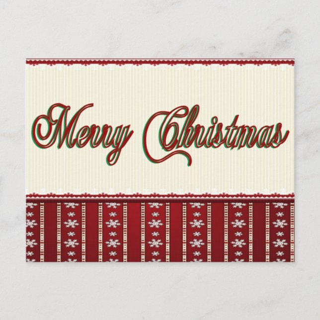 Postal Festiva Navidades glamorosos (Anverso)