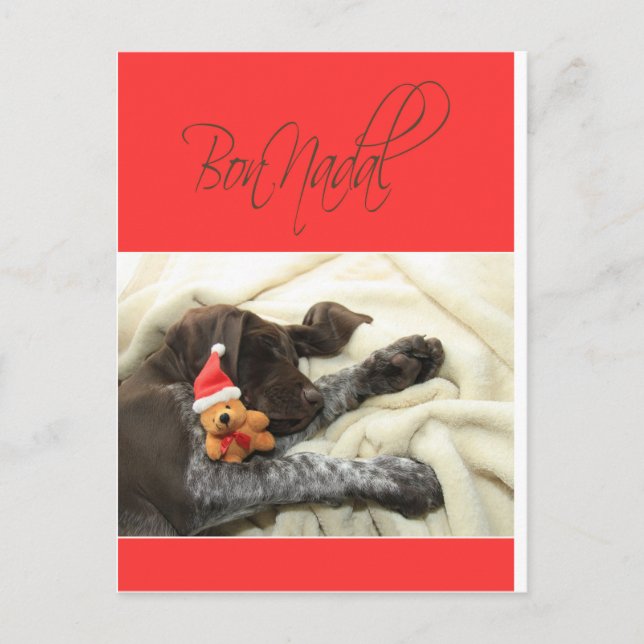 Postal Festiva Navidades Glossy Grizzly Bon Nadal (Anverso)