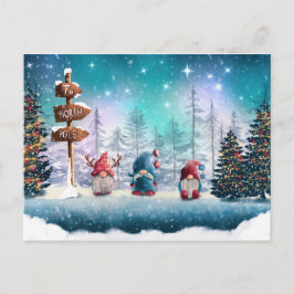 Postal Festiva Navidades Gnomes