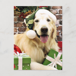 Postal Festiva Navidades - Golden Retriever - Hudson