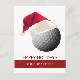 Postal Festiva Navidades golf Ball Santa Hat posters
