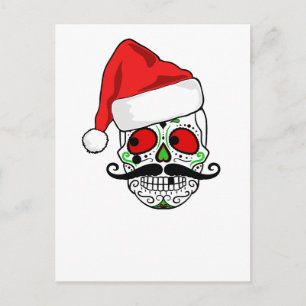 Postal Festiva Navidades graciosos Sugar Skull