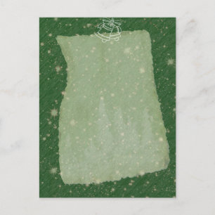 Postal Festiva Navidades Green Bells Green Peace Love Destiny