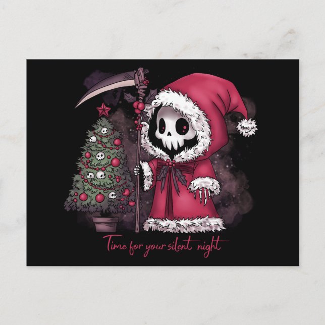 Postal Festiva Navidades Grim Reaper (Anverso)