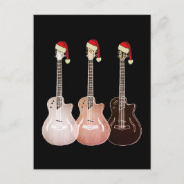 Postal Festiva Navidades Guitars eléctricos Retro festivo vintage