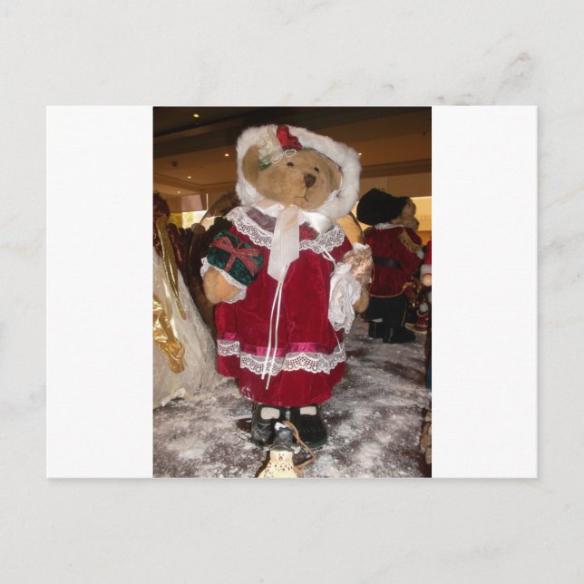 Postal Festiva Navidades hermosos con amor tienen un buen día y (Anverso)