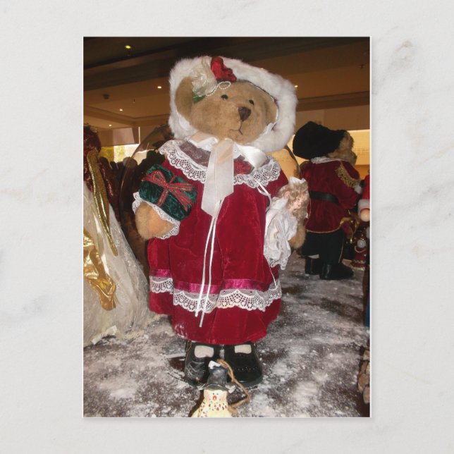 Postal Festiva Navidades hermosos con amor tienen un buen día y (Anverso)