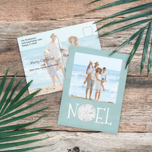 Postal Festiva Navidades Holiday Noel Photo Simple Beach Budget