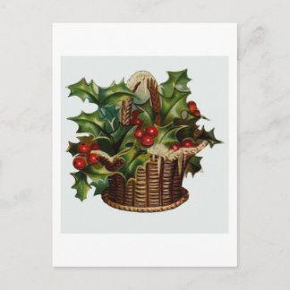 Postal Festiva Navidades Holly