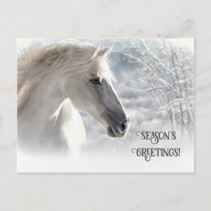 Postal Festiva Navidades Horse Seasons Greetings