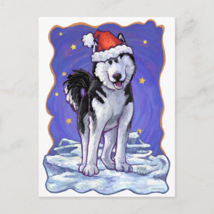 Postal Festiva Navidades Husky