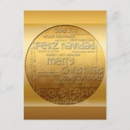 Postal Festiva Navidades internacionales de oro Navidad/postal