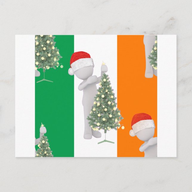 Postal Festiva navidades irlandeses (Anverso)