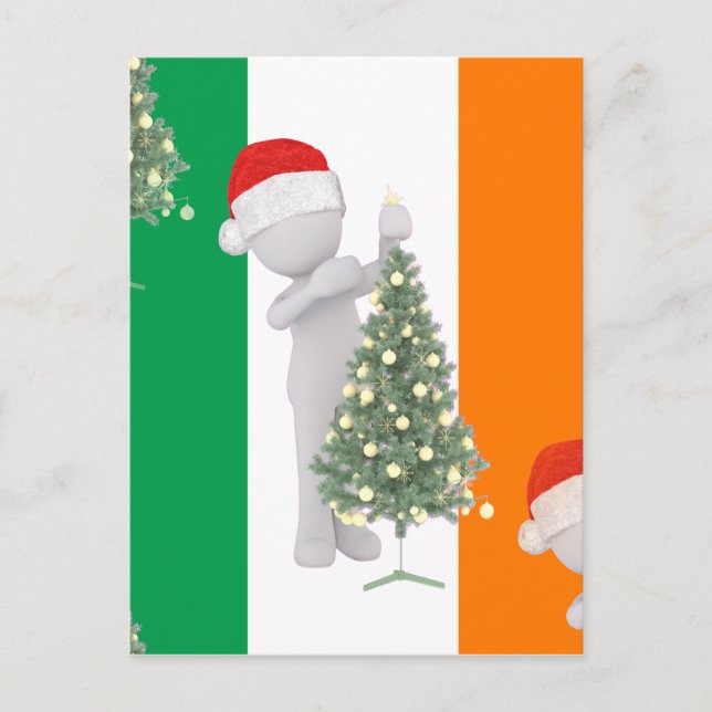 Postal Festiva navidades irlandeses (Anverso)