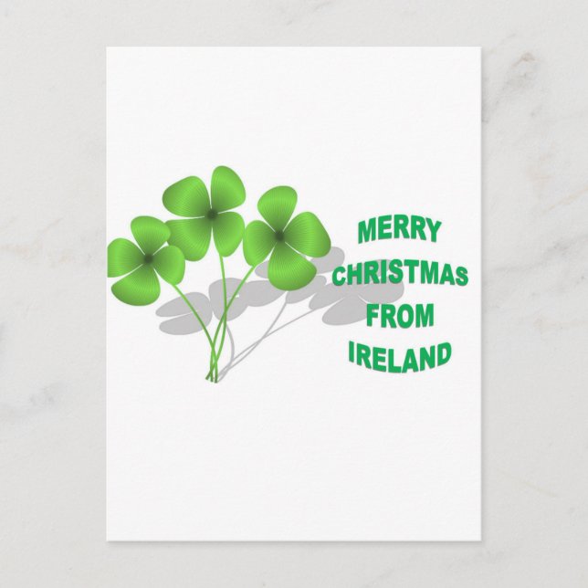 Postal Festiva Navidades irlandeses (Anverso)