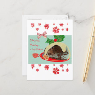 Postal Festiva Navidades irlandeses Pudding