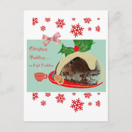 Postal Festiva Navidades irlandeses Pudding