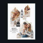 Postal Festiva Navidades japoneses modernos casas nórdicas 3 moda<br><div class="desc">Modernas Navidades japonesas casas nórdicas diseño sencillo de tarjetas de vacaciones 3 fotos</div>