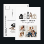 Postal Festiva Navidades japoneses modernos casas nórdicas 3 moda<br><div class="desc">Modernas Navidades japonesas casas nórdicas diseño sencillo de tarjetas de vacaciones 3 fotos</div>