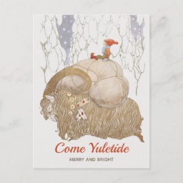 Postal Festiva Navidades John Bauer Julbocken Yule cabra 1912