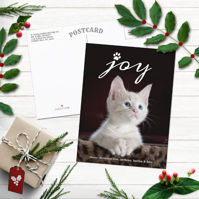 Postal Festiva Navidades Joy | Foto de feriado Mascota (Subido por el creador)