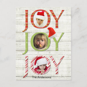 Postal Festiva Navidades Joy Personalizado Foto