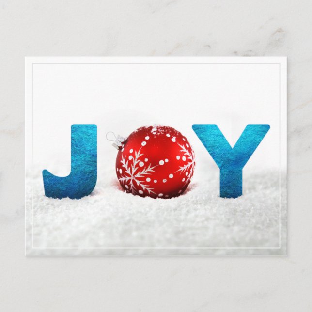 Postal Festiva Navidades Joy Postcard (Anverso)