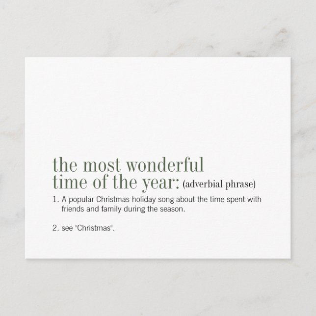 Postal Festiva Navidades La Hora Más Maravillosa Del Año (Anverso)