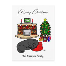 Navidades Labrador Negro durmiendo