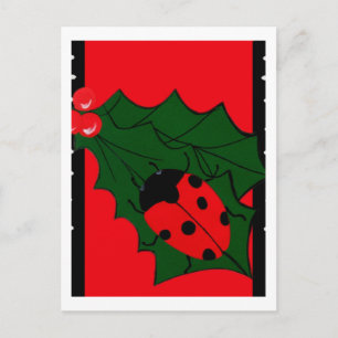 Postal Festiva Navidades Lady-bug