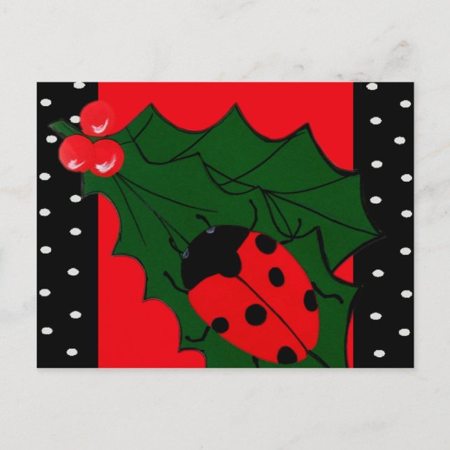 Postal Festiva Navidades Lady-bug (Anverso)