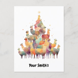 Postal Festiva navidades lama