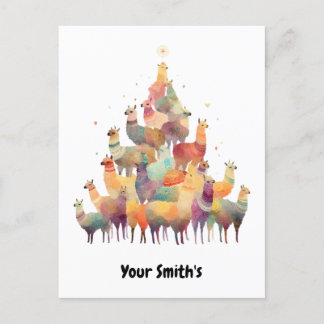 Postal Festiva navidades lama