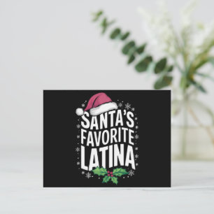Postal Festiva Navidades latinas favoritas de Santa Elena celebra